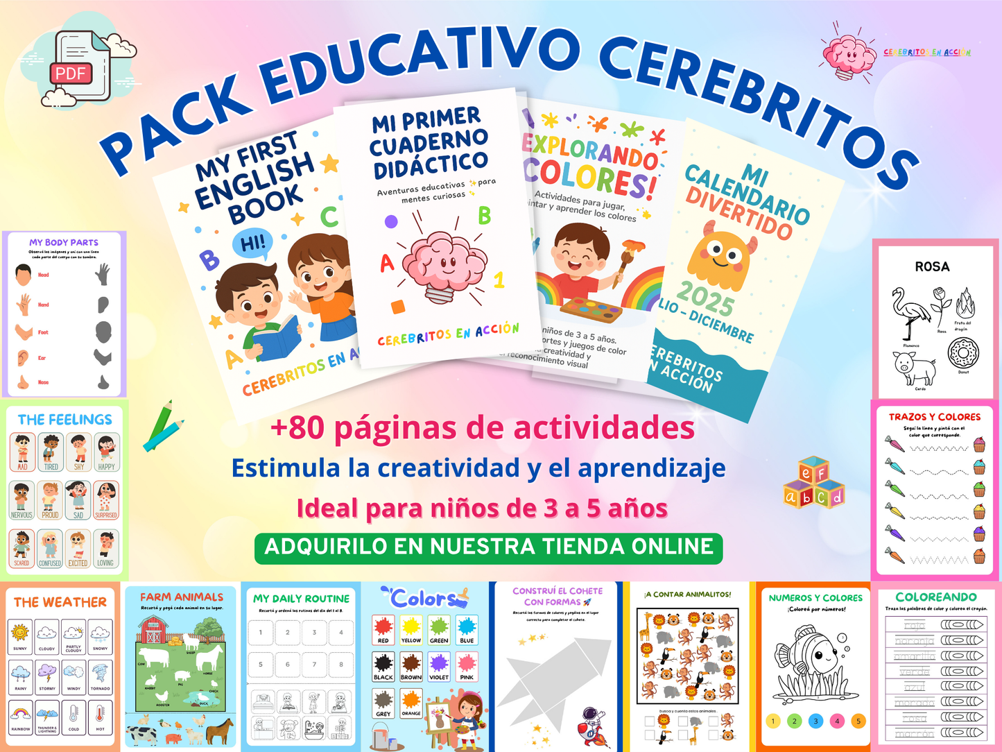 PACK EDUCATIVO INFANTIL – MÁS DE 80 ACTIVIDADES IMPRIMIBLES